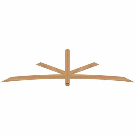 Ekena Millwork Alberta Smooth Timber Gable Bracket, Western Red Cedar, 108"W x 27"H x 1 1/2"D x 3 1/2"F, 6/12 Pitch GBW108X27X0204ALB00SWR